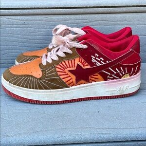 Star Red and Orange Sneakers